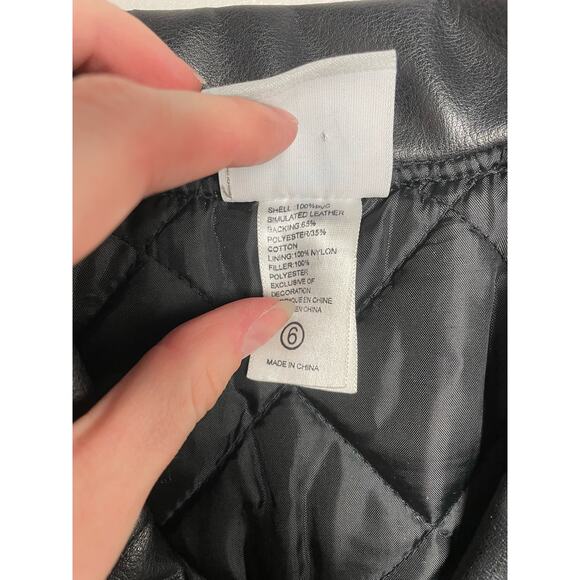 HARLEY DAVIDSON Child Motorcycle Leather Jacket Size 6 Black Zipper Pockets - Picture 11 of 12